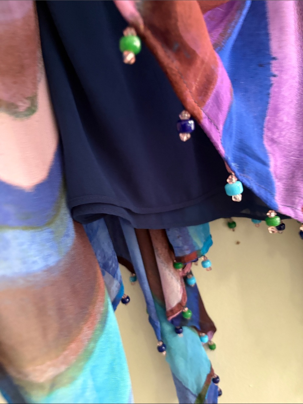 Zara Multicolor handkerchief Skirt in Blue, Green, Teal and Burgundy - Picture 6 of 6